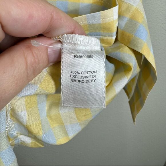 Pendleton Women’s Plaid Sleeveless Button Front Shirt Blue Yellow Size XL - Picture 7 of 8